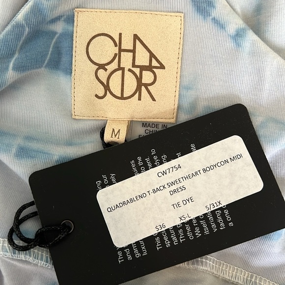 Chaser Revolve T-back Sweetheart Bodycon Midi Dress Tie Dye Size Medium NWT! - Picture 7 of 7